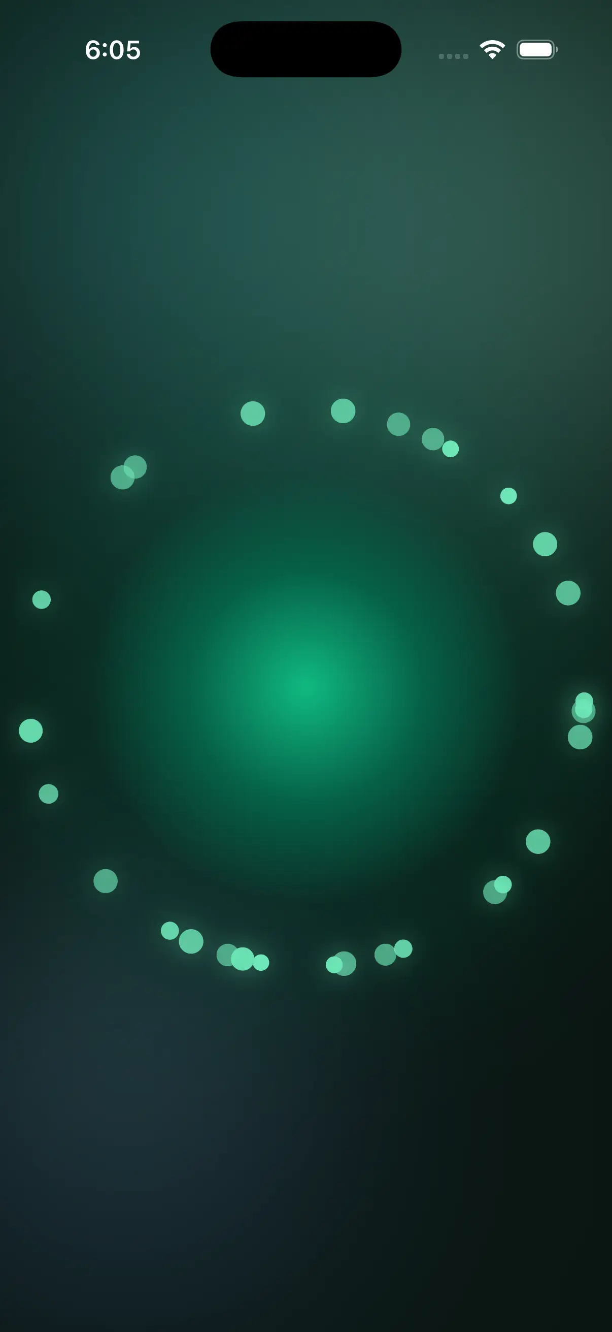 Tether breathing session with animated canvas